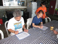 フィリピン　ボホール島　ダイビング　書類記入
